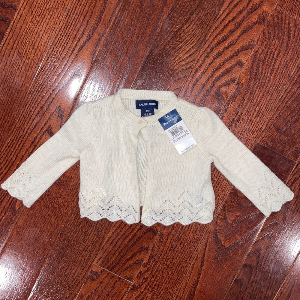 NWT Ralph Lauren Infant Girls' Pointelle Shrug